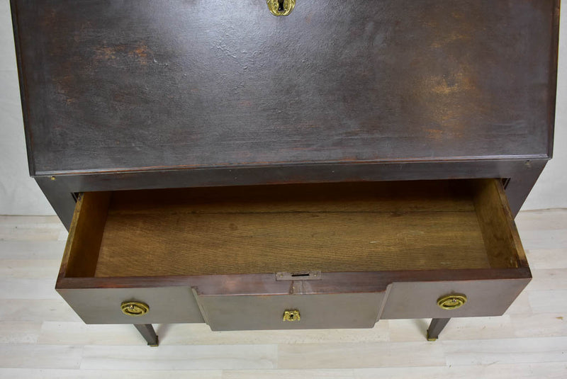 Louis XVI secretaire / antique French desk with black patina