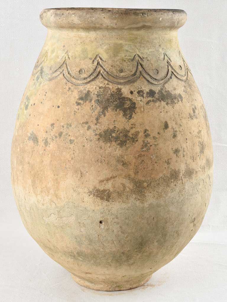 Exceptional signed Biot jar with pattern 28"