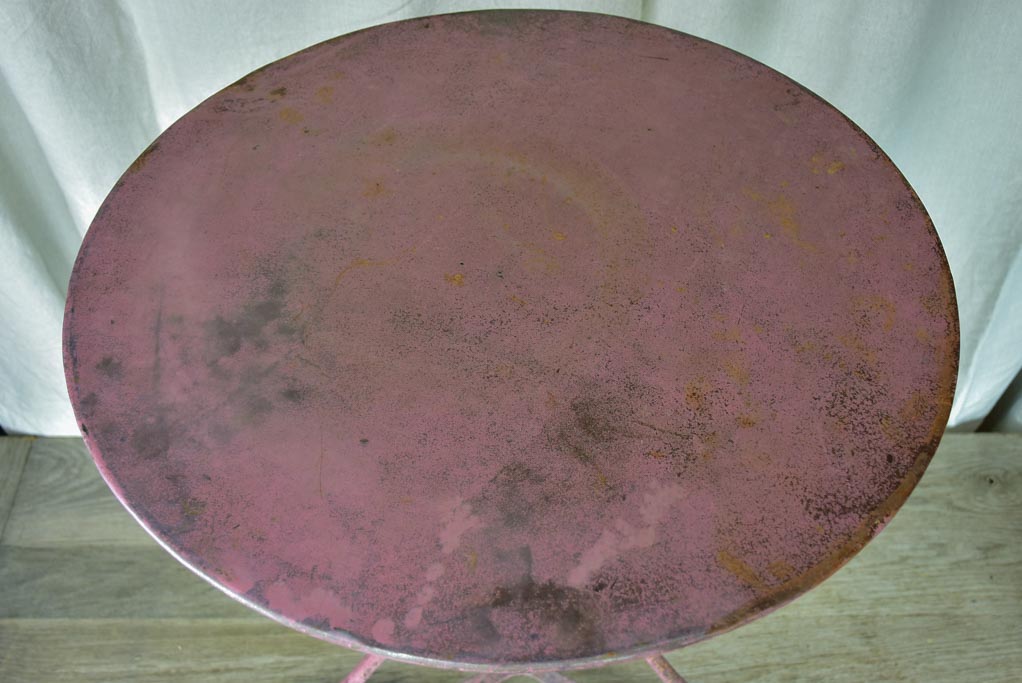 Pink French garden table - late 19th / early 20th Century