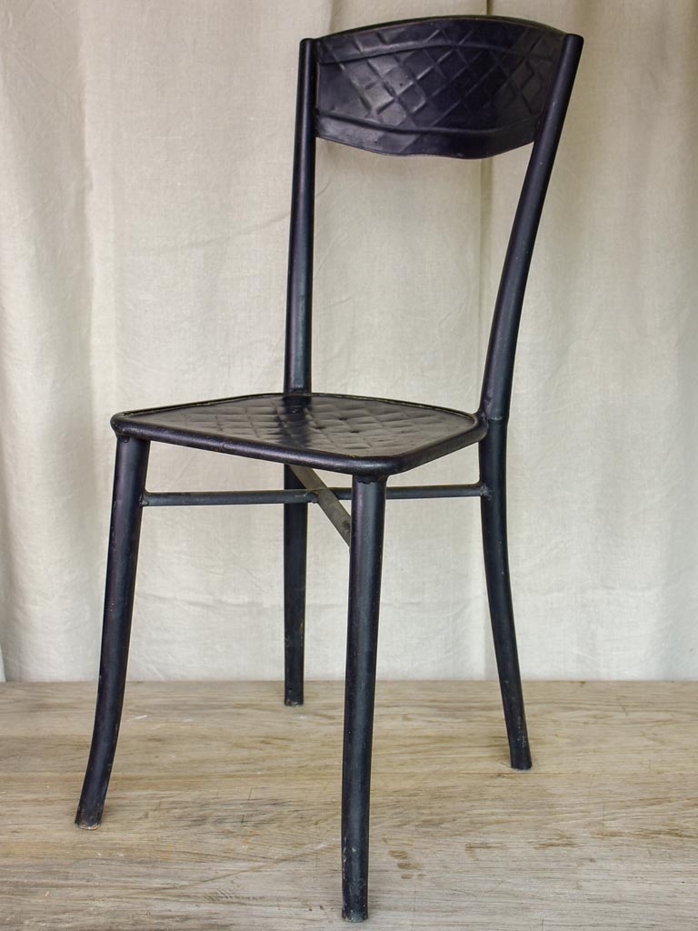 Four black French garden chairs - bistro style