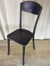 Four black French garden chairs - bistro style