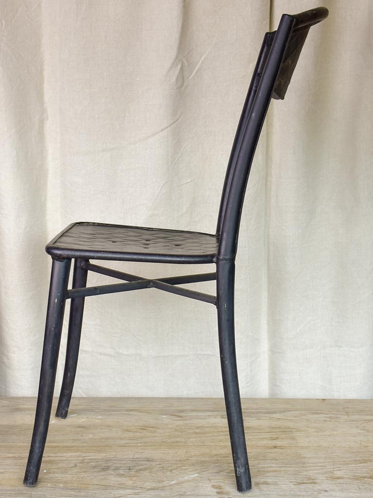 Four black French garden chairs - bistro style