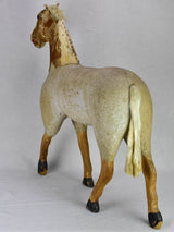 Large rustic antique French toy horse 28"