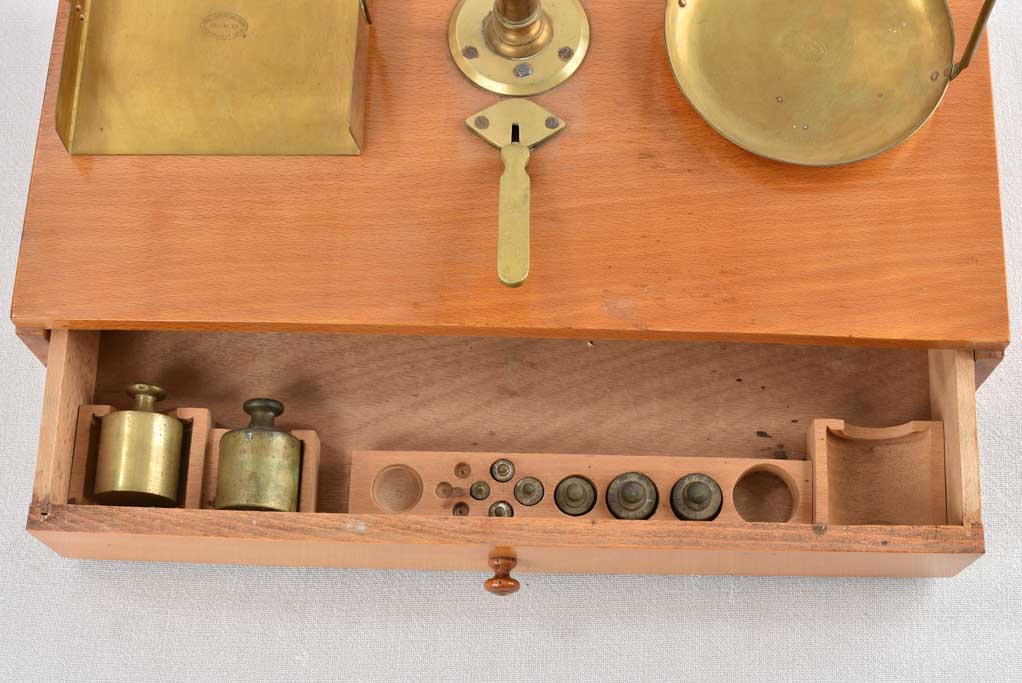 Traditional French pharmacist brass scales