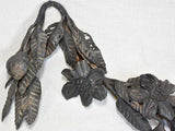 Nineteenth-century wrought iron decorative garland sculpture 27½"