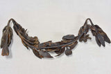 Nineteenth-century wrought iron decorative garland sculpture 27½"