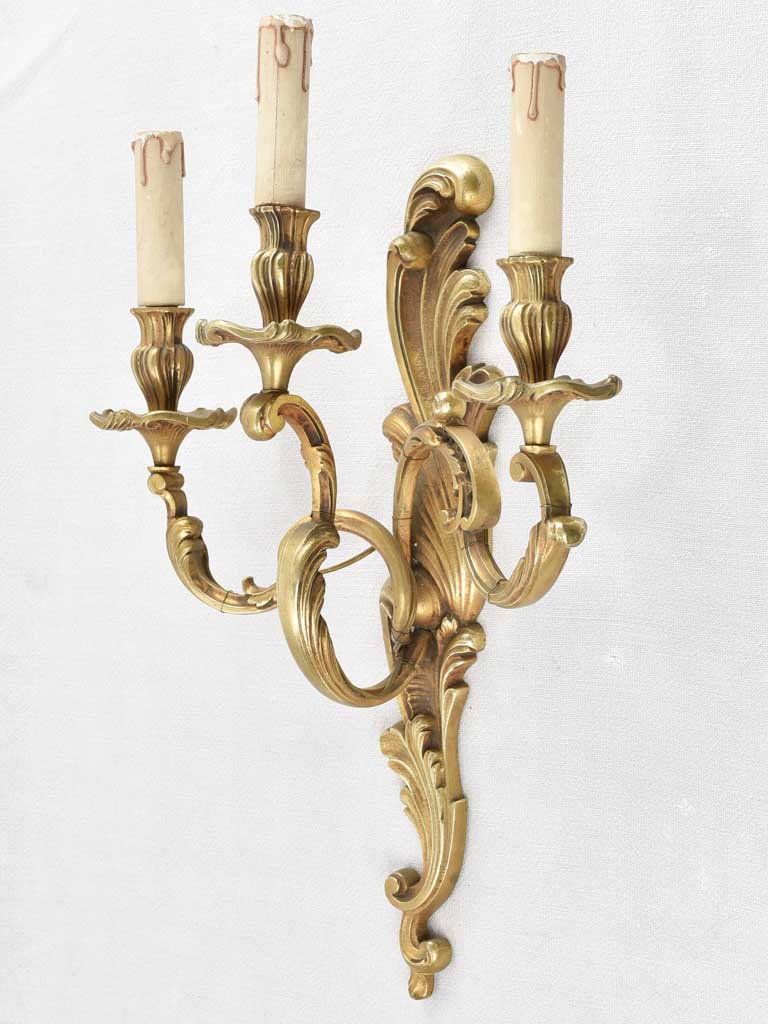Pair of Louis XV style wall sconces 21¼"