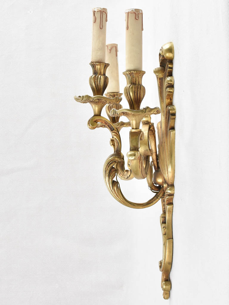 Pair of Louis XV style wall sconces 21¼"