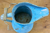 Antique French watering can - painted blue