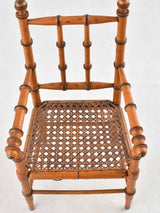French bamboo-styled doll's chair antique