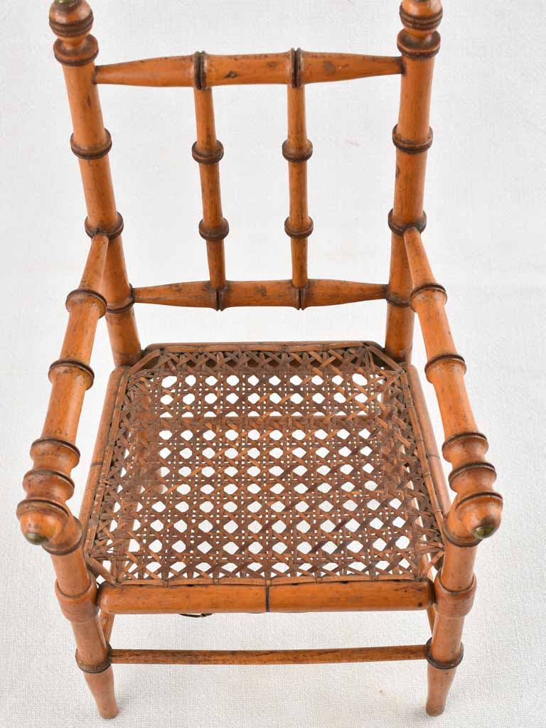 Antique French wooden doll s chair 14