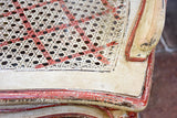 Pair of antique rattan Louis XV armchairs