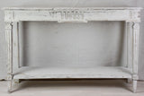 Pair of antique French console tables with beige  53¼"