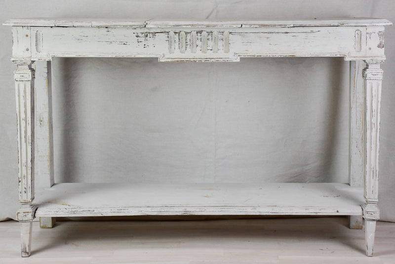 Pair of antique French console tables with beige  53¼"