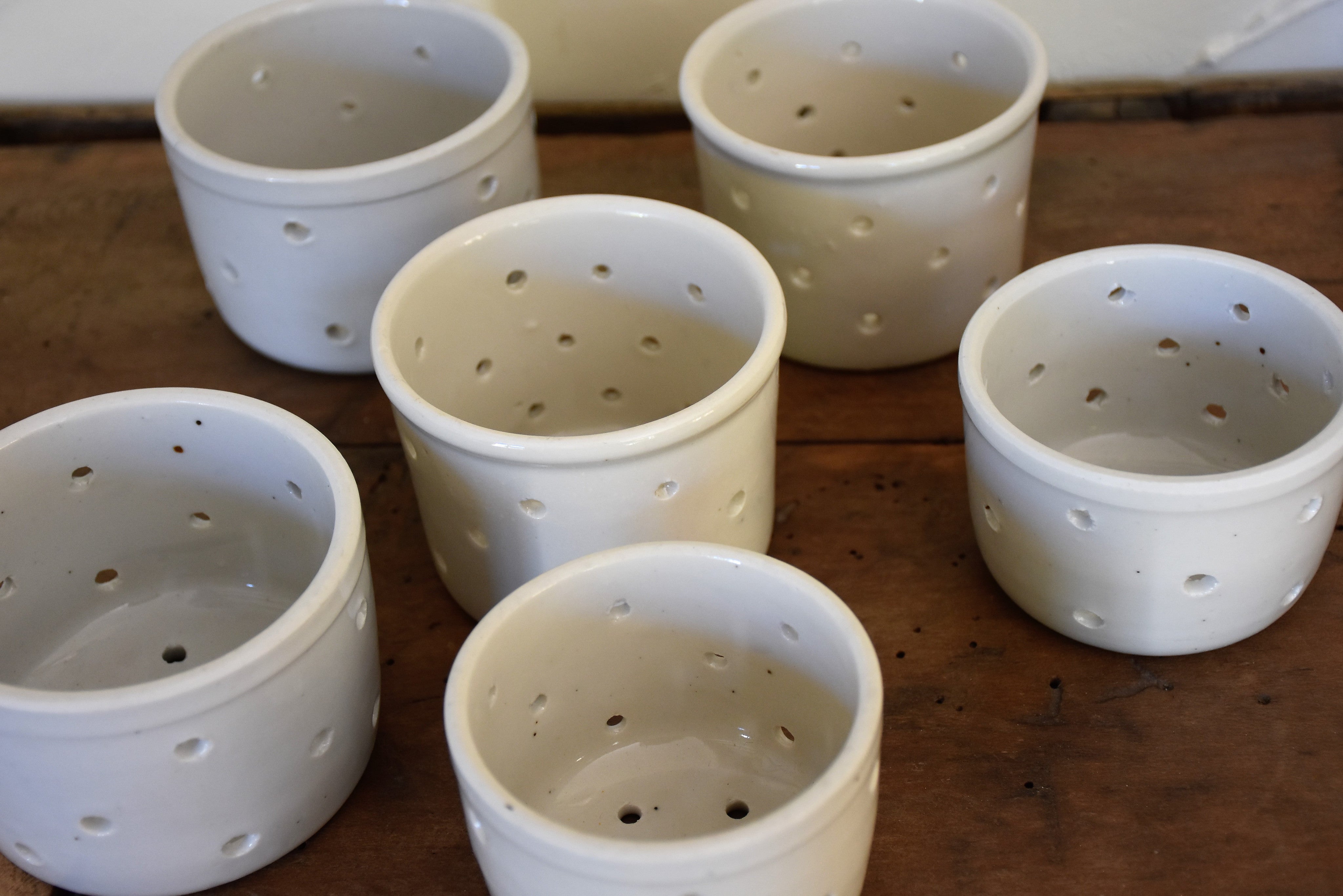 Vintage French cheese moulds