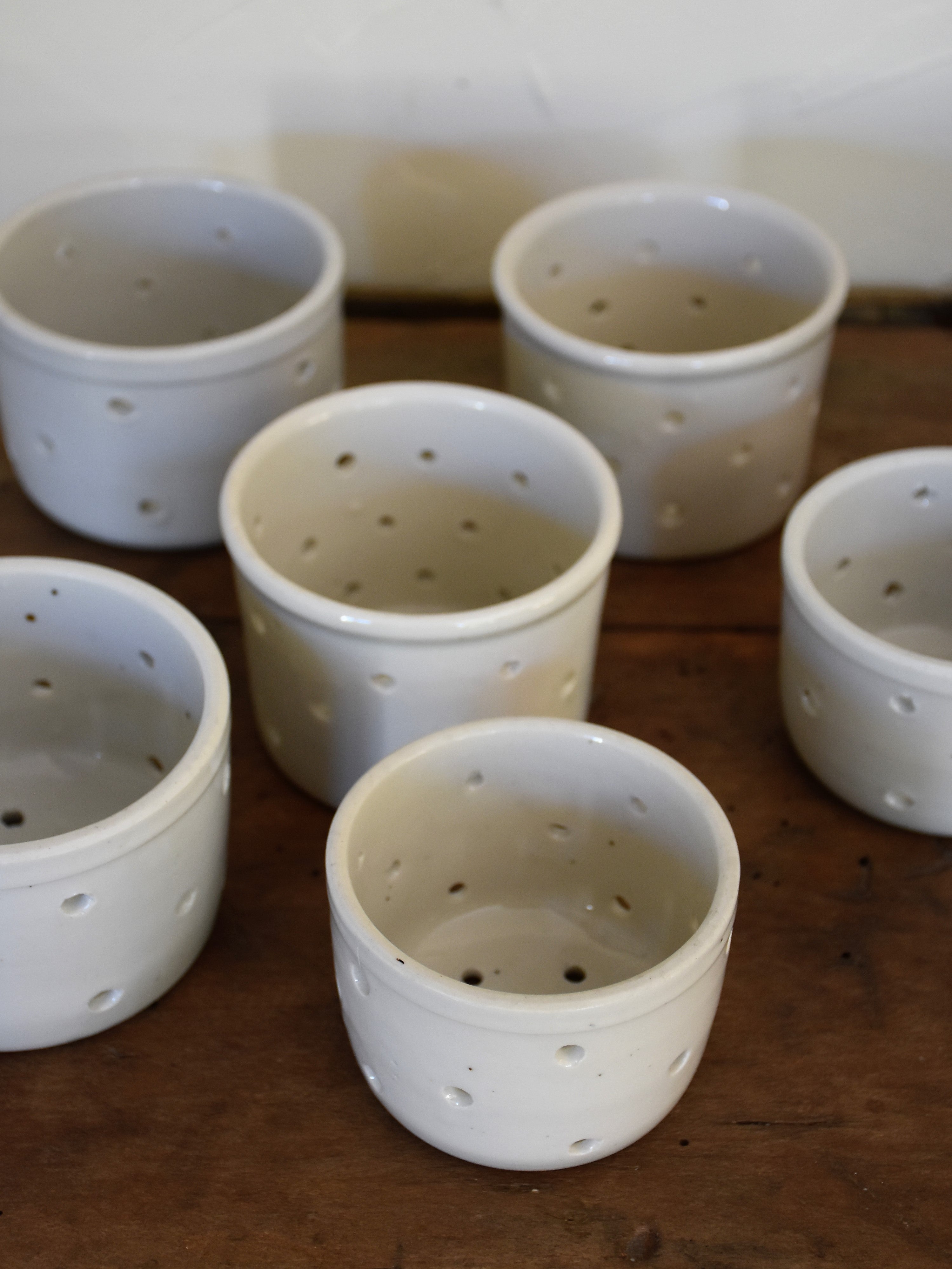 Vintage French cheese moulds