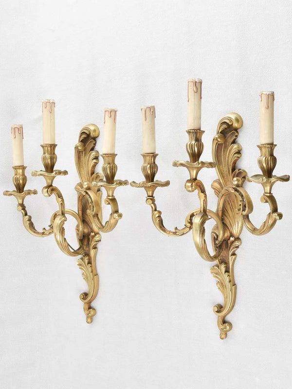 Pair of Louis XV style wall sconces 21¼"