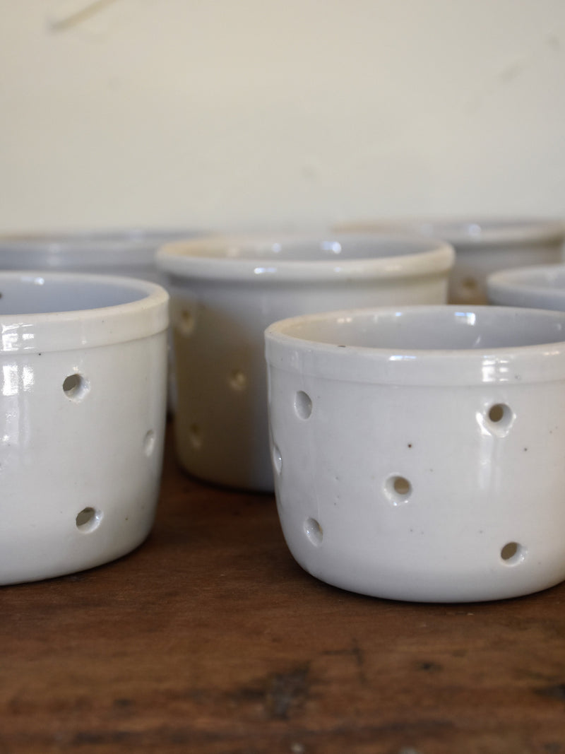 Vintage French cheese moulds