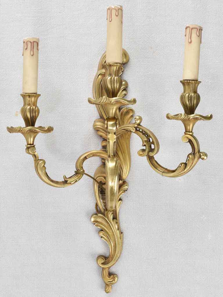 Pair of Louis XV style wall sconces 21¼"