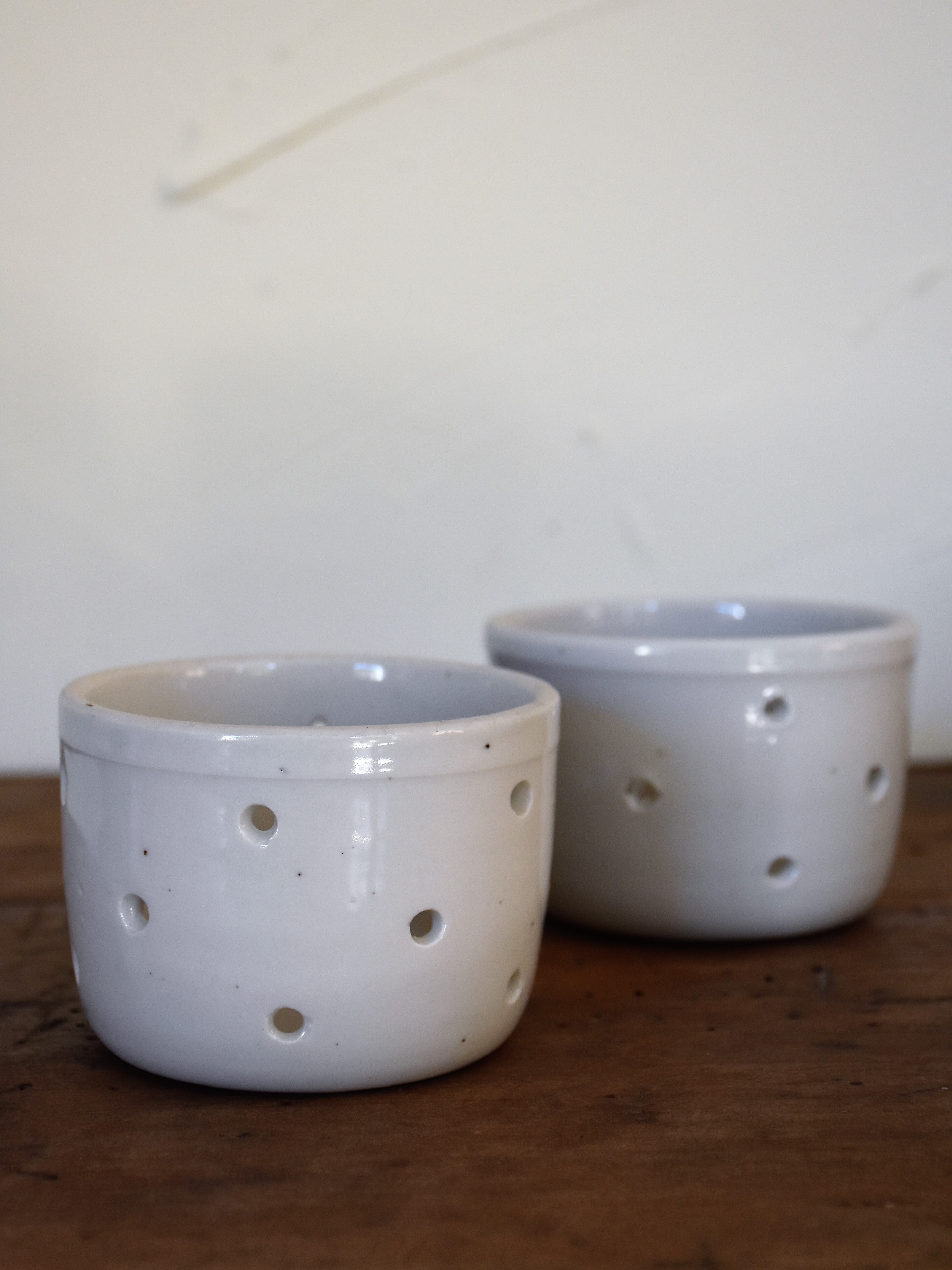Vintage French cheese moulds