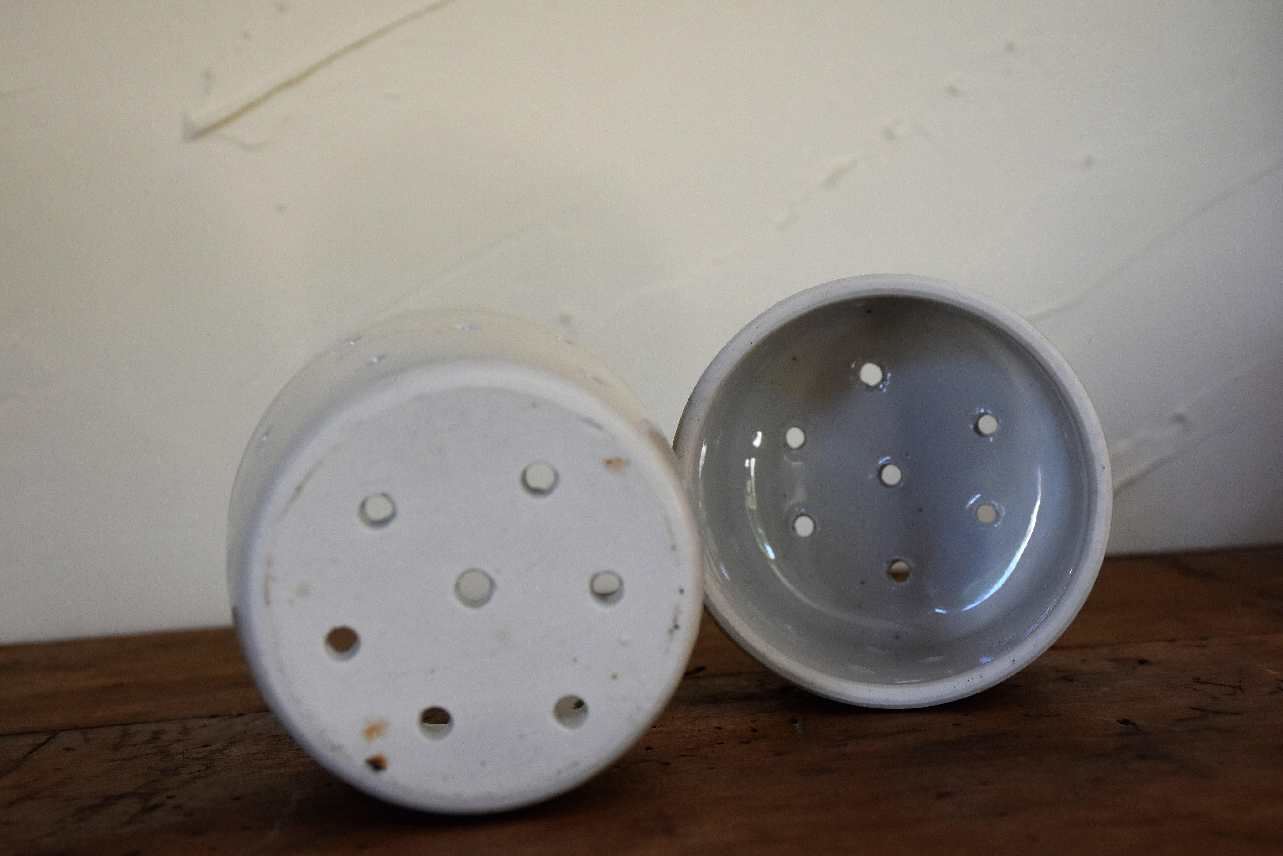Vintage French cheese moulds