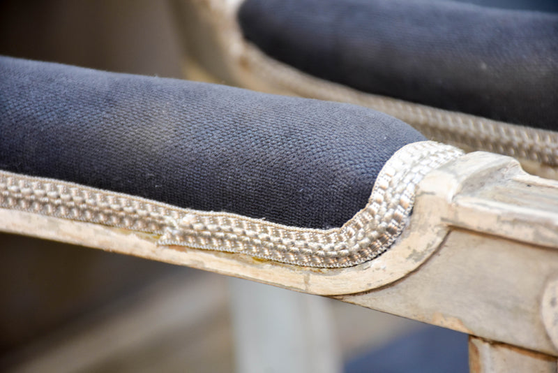 Pair of antique Louis XVI medallion armchairs