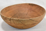 Antique French wooden bowl from the alps  late nineteenth / early twentieth 12¼"