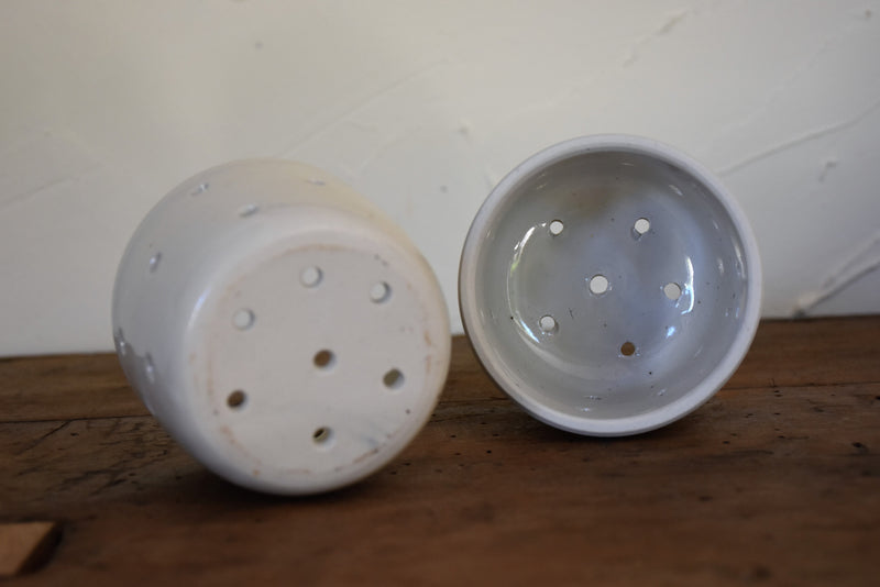 Vintage French cheese moulds