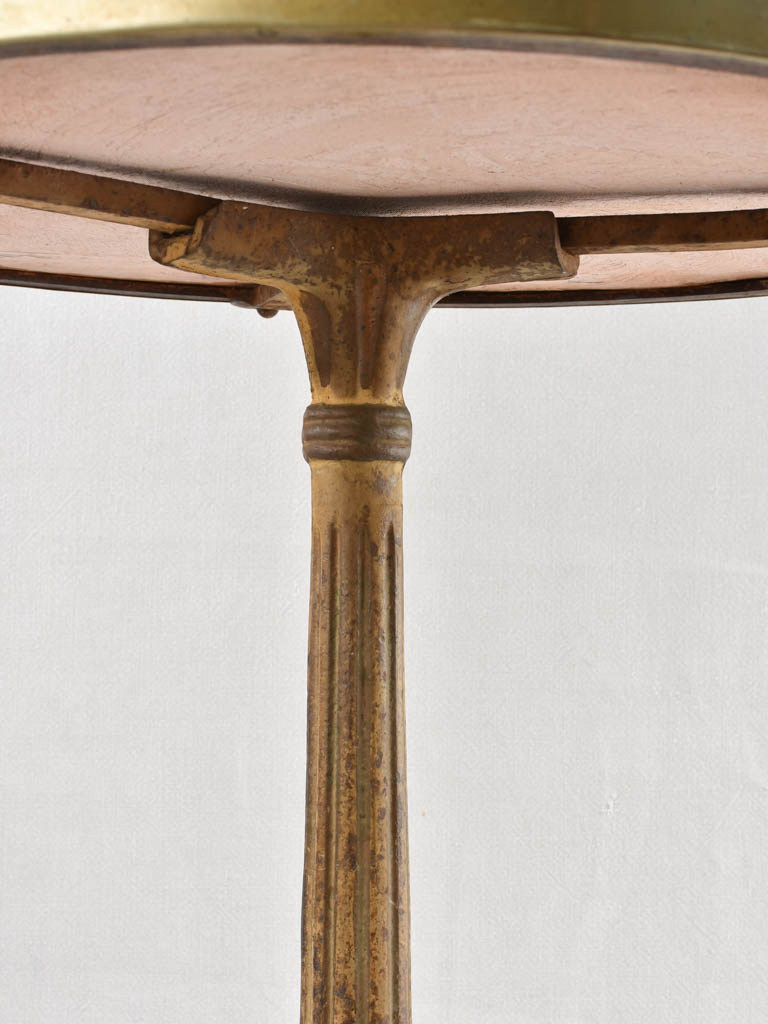 19th century cast iron and marble bistro table