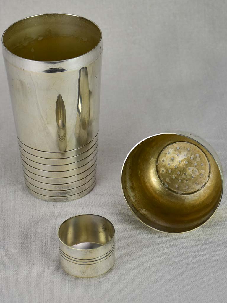 Early 20th century French cocktail shaker - silver plate