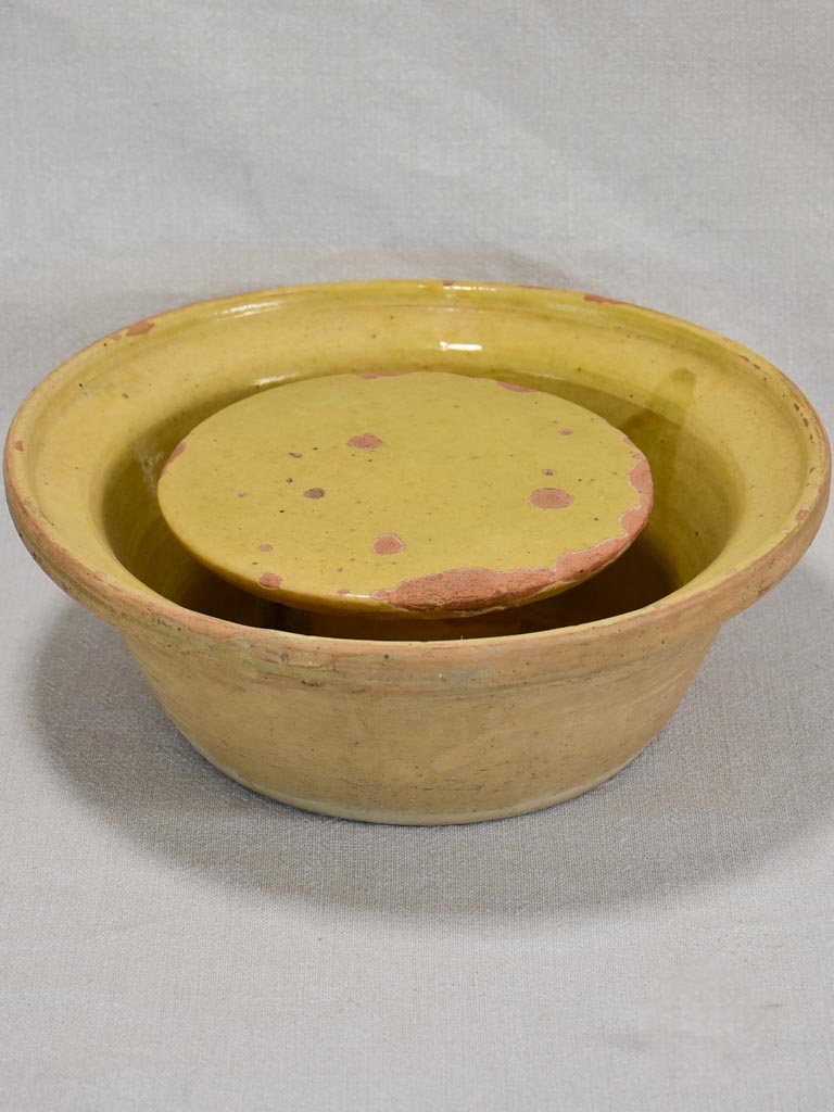 Antique French fassellier - cheese strainer bowl 12½"