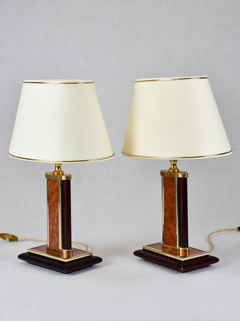 Vintage Chic Burlwood Table Lamps