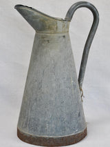 Early twentieth century French zinc pitcher with lid