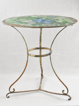 Antique French metal garden table - round