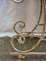 19th Century French butcher's table - Lyre-base with marble top