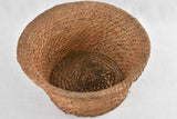 Vintage olive oil straw basket filter 17¾"