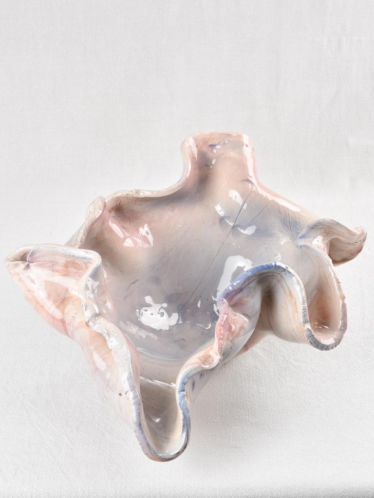 Spectacular 1960s Ceramic Shell-Inspired Bowl