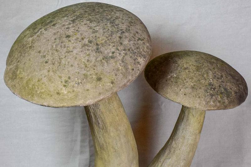 Early 20th Century French garden mushroom sculpture 31"