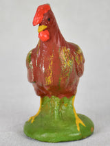 Miniature antique French rooster ornament 4¼"