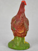 Miniature antique French rooster ornament 4¼"