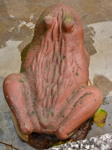 Vintage French garden sculpture of a frog