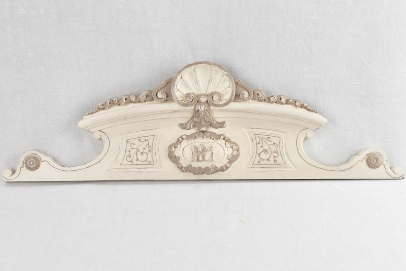 Unique Monogrammed Walnut Pediment Napoleon III