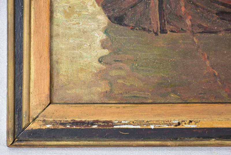 Rustic Distressed Pietroni Oil on Wood