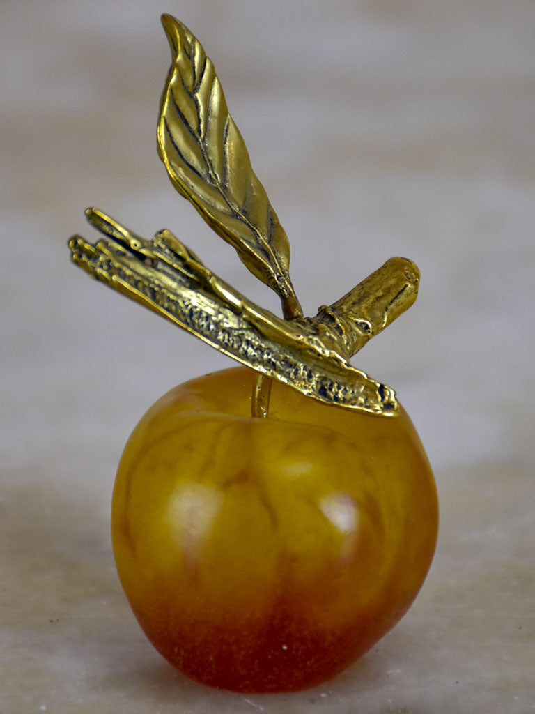 Original mid-Century Daum glass ornament of an apple