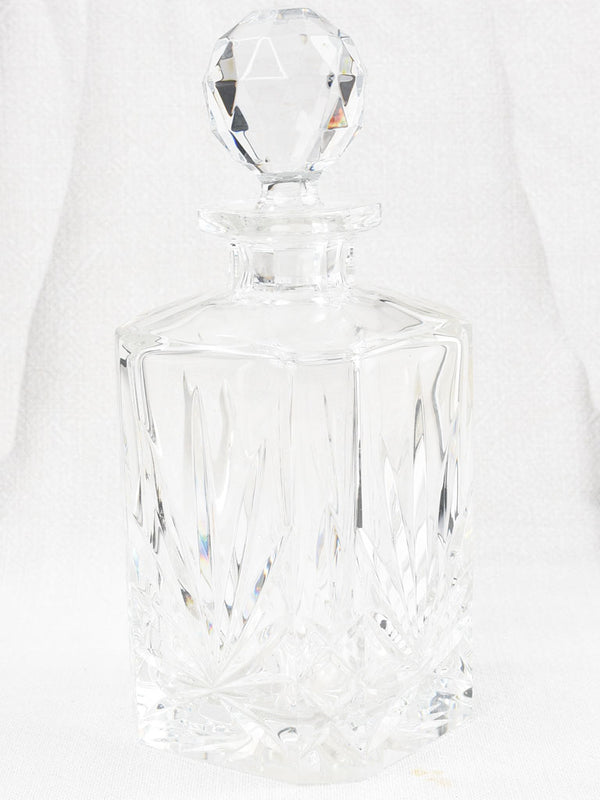 Vintage crystal whisky decanter 9¾"