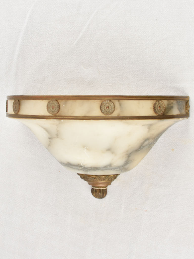 Alabaster wall sconce - 1940s - 8¾"