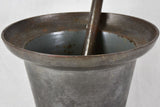 Very large cast iron mortar and pestle from the 1900s 15¾"
