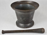 Old-fashioned pharmacy mortar and pestle
