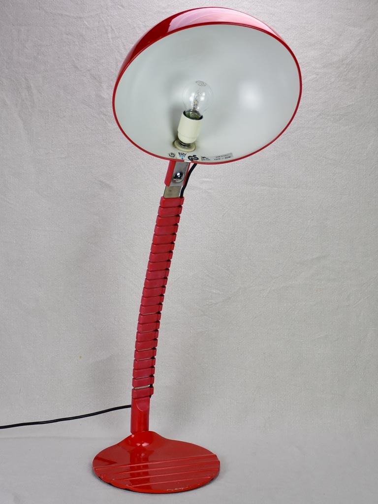 1960's Martinelli Luce vertebrae table lamp - red