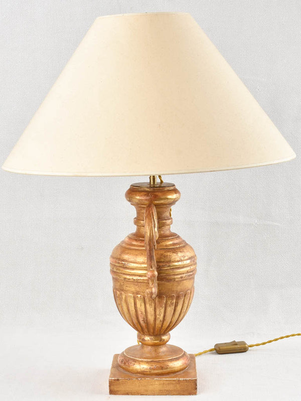 Classic 1940s beechwood table lamp